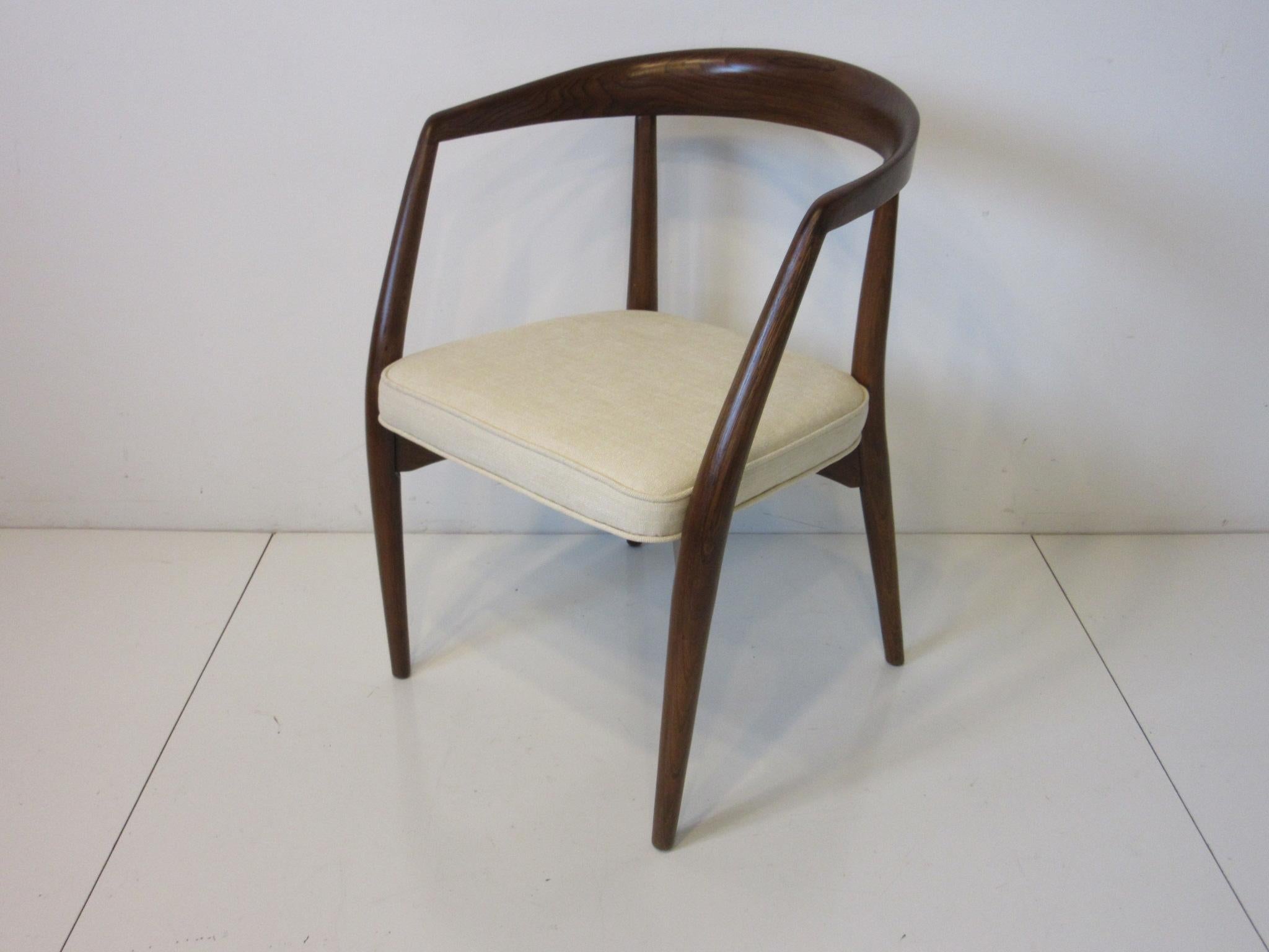 Mid-Century Modern 8 Lawrence Peabody Walnut Dining Chairs for Craft Associates