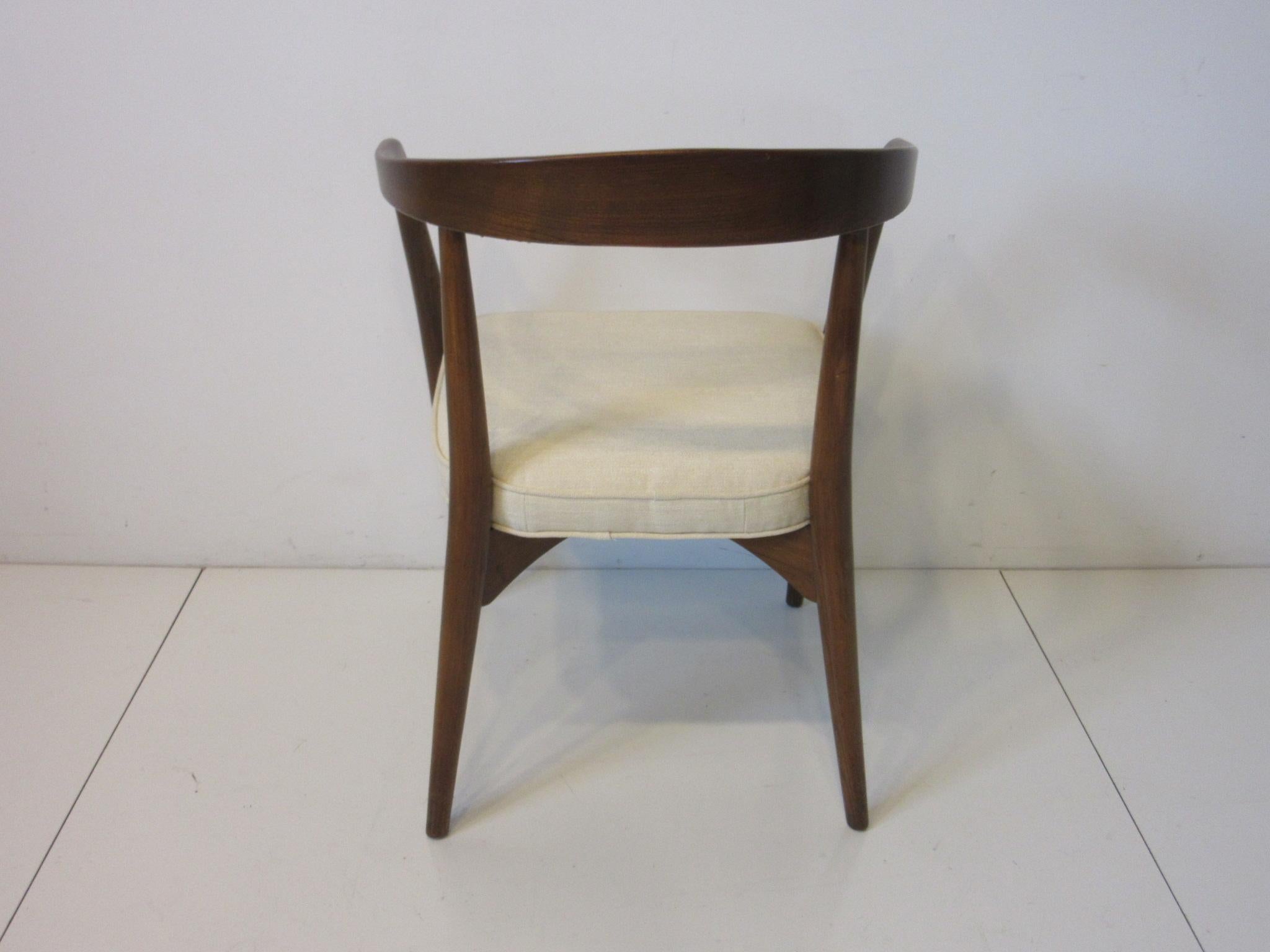 20th Century 8 Lawrence Peabody Walnut Dining Chairs for Craft Associates