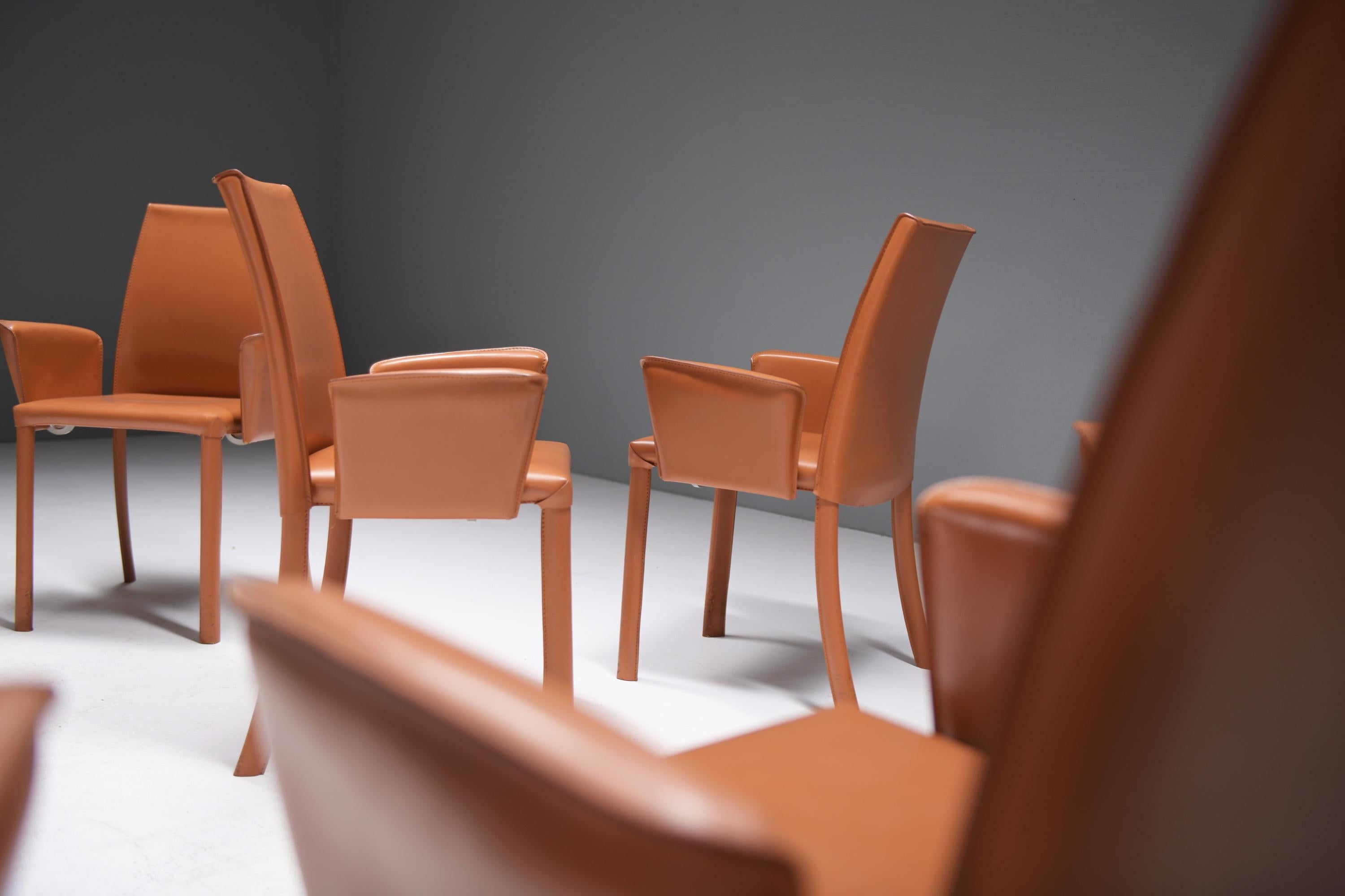 8 chaises de salle à manger Bottega par Fauciglietti & Bianchi pour Frag Italy en vente 7