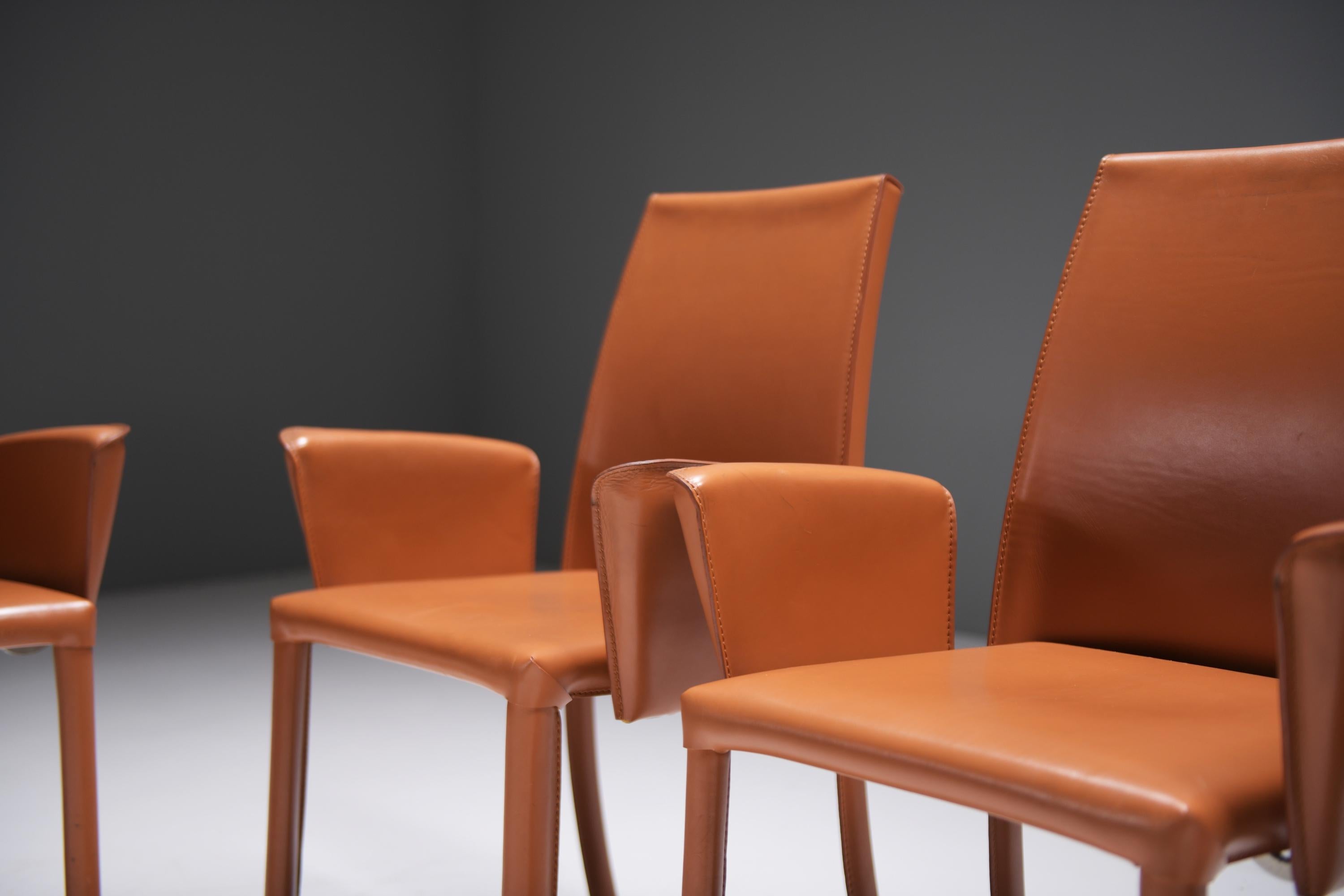 8 chaises de salle à manger Bottega par Fauciglietti & Bianchi pour Frag Italy en vente 2