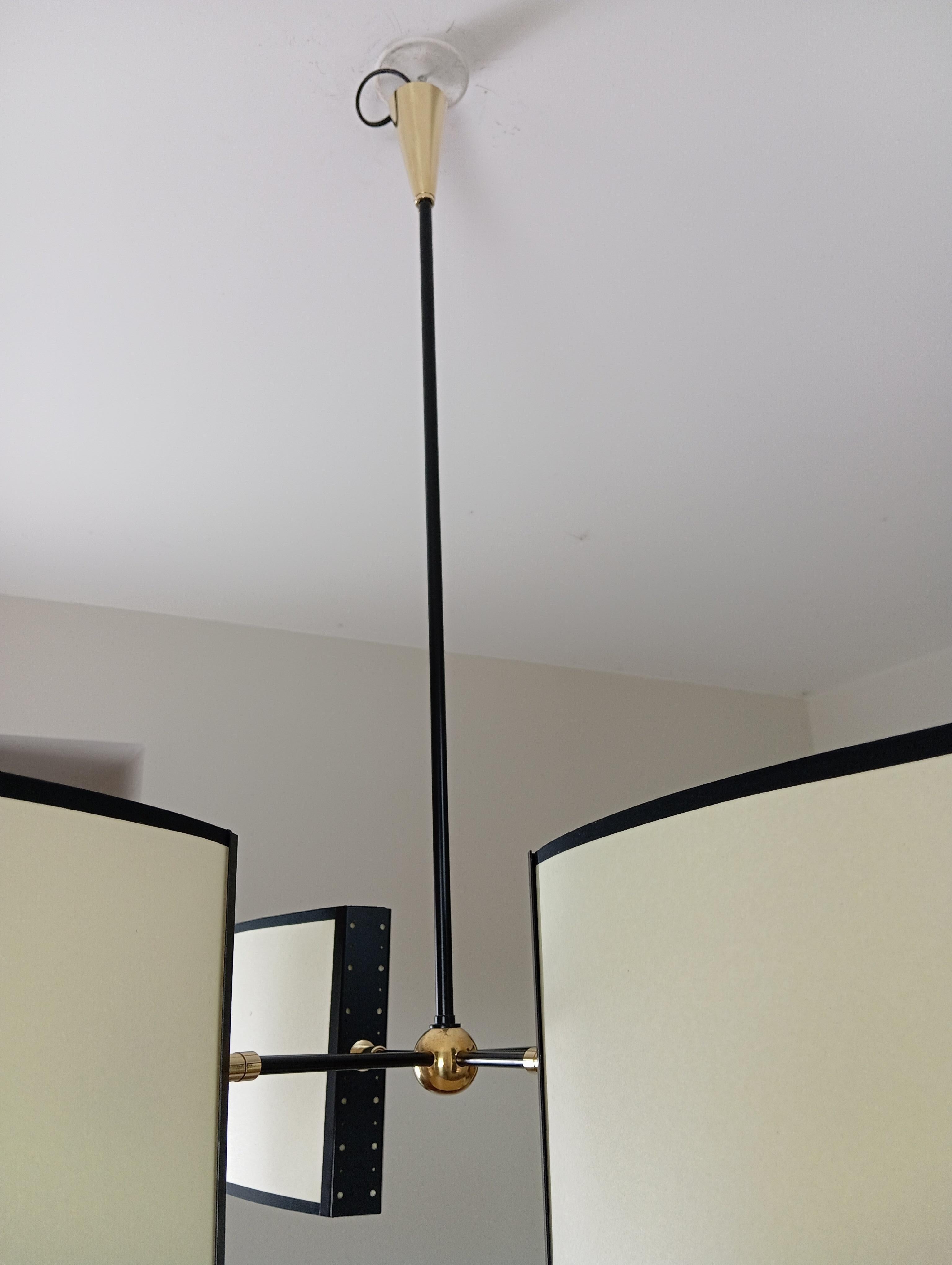 Lustre à 8 lumières Maison Lunel circa 1950 10