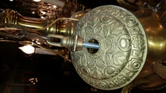 8 Light  Finely Detailed Gilt Bronze Regency Chandelier