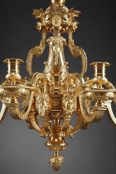 8-Light French Regence Gilt Bronze Chandelier