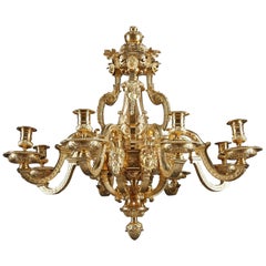 8-Light French Regence Gilt Bronze Chandelier