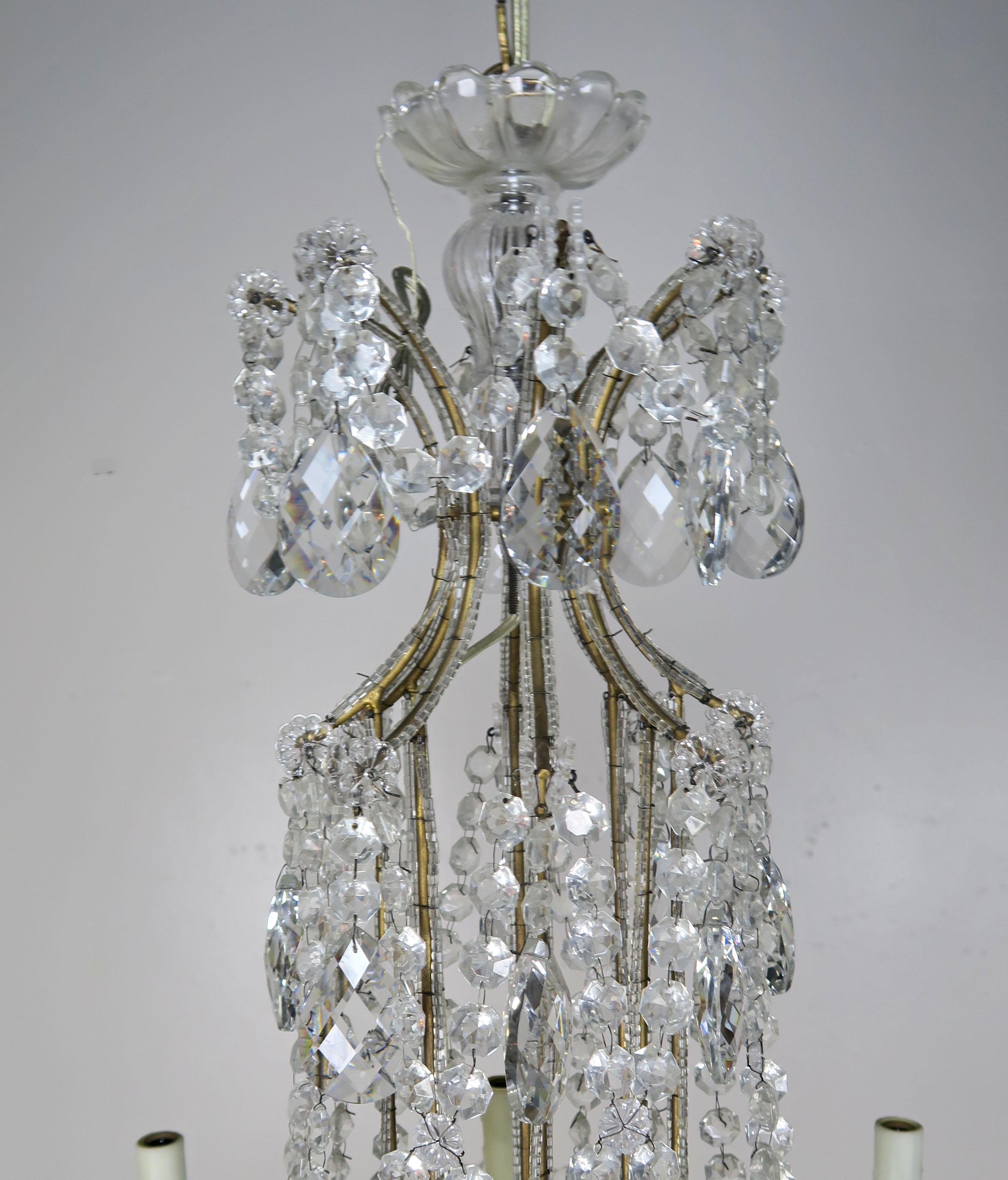 8-Light Italian Crystal Beaded Chandelier 5