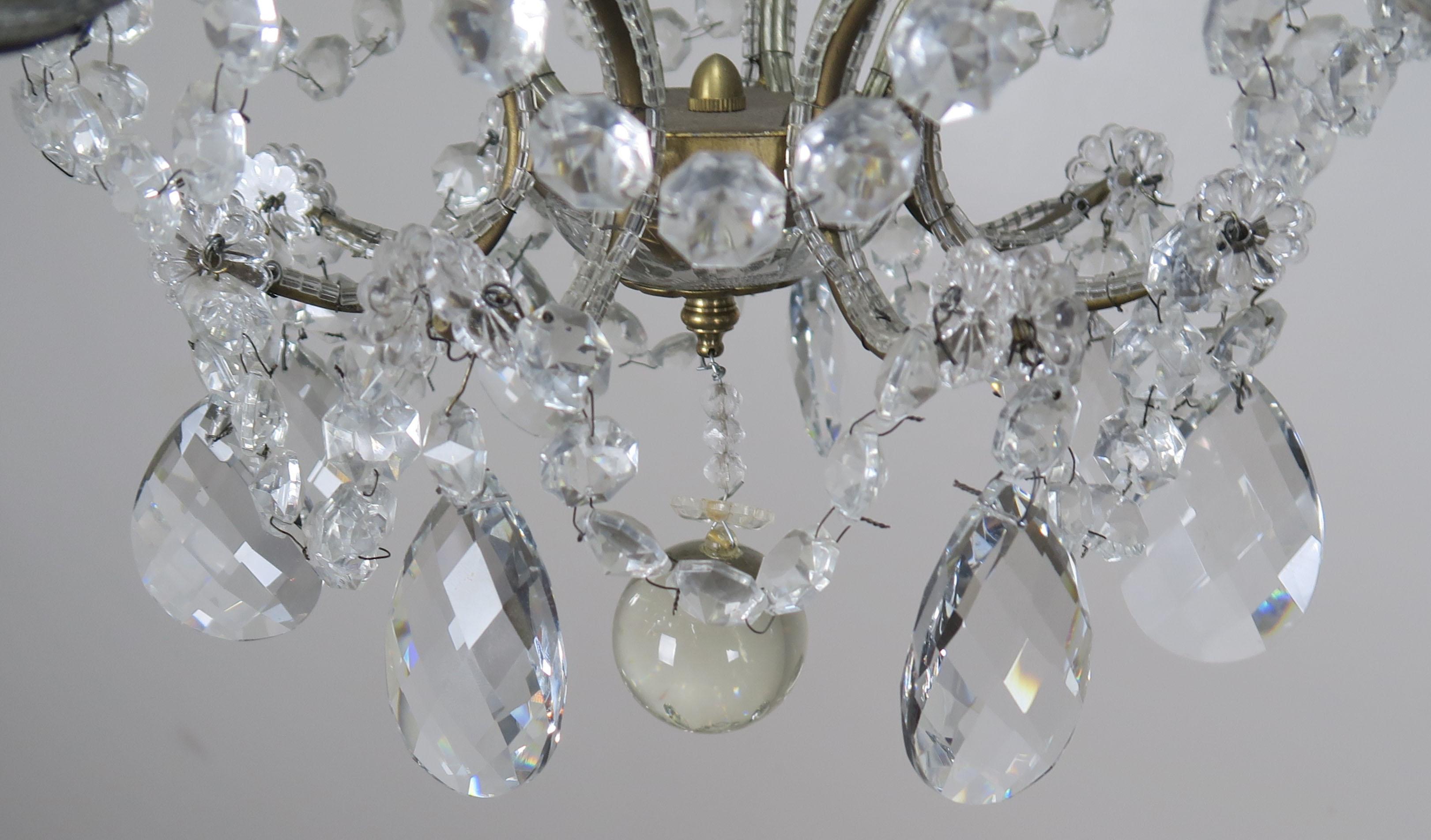 8-Light Italian Crystal Beaded Chandelier 2