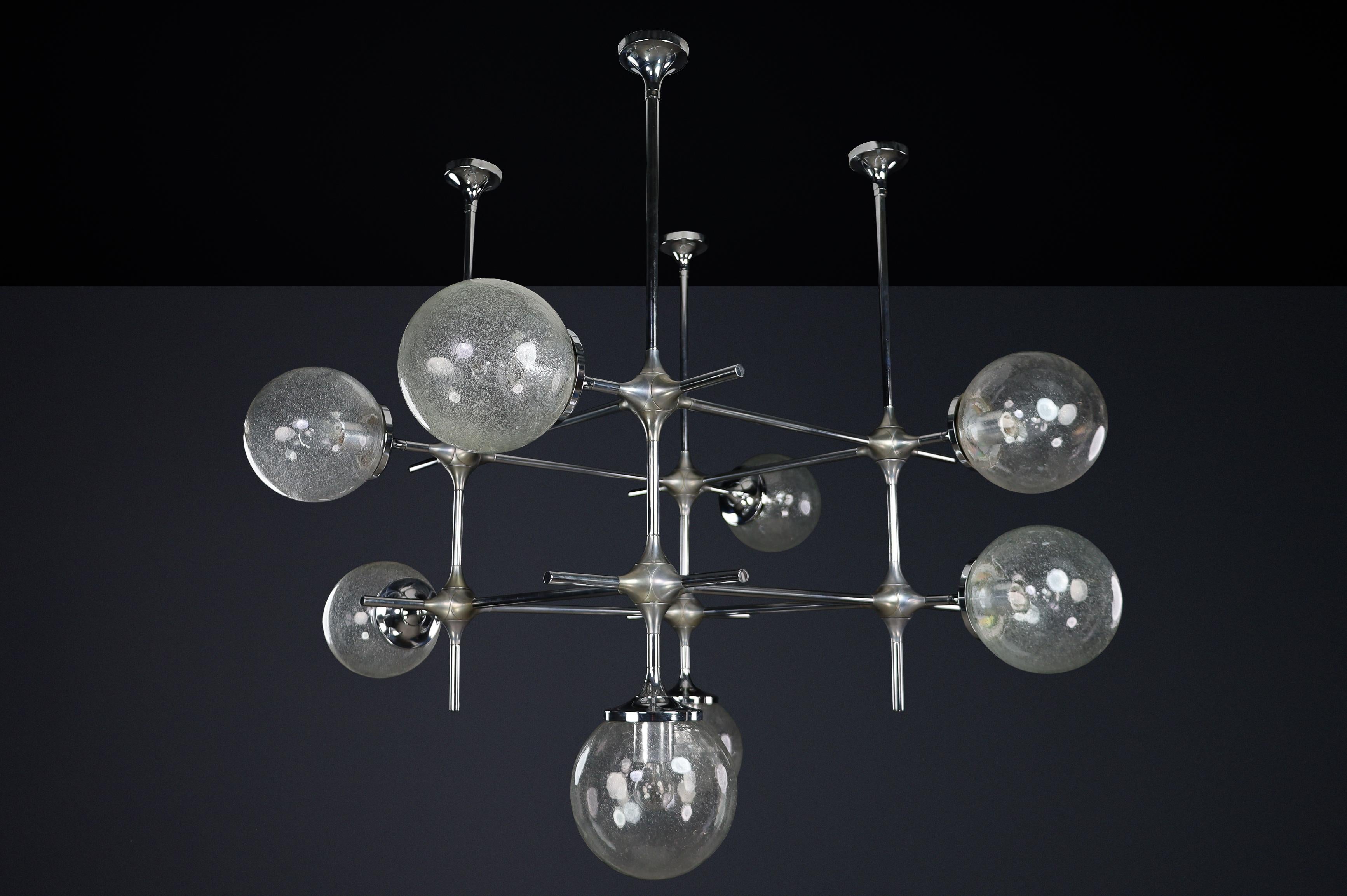 Tedesco Apparecchio modulare a 8 luci di Peter Rockel dal Palazzo della Repubblica, Berlino in vendita