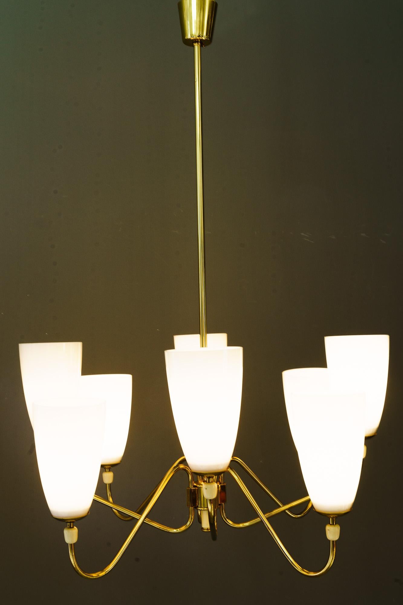 Lampadario a 8 luci Rupert Nikoll Vienna 1960 circa in vendita 7