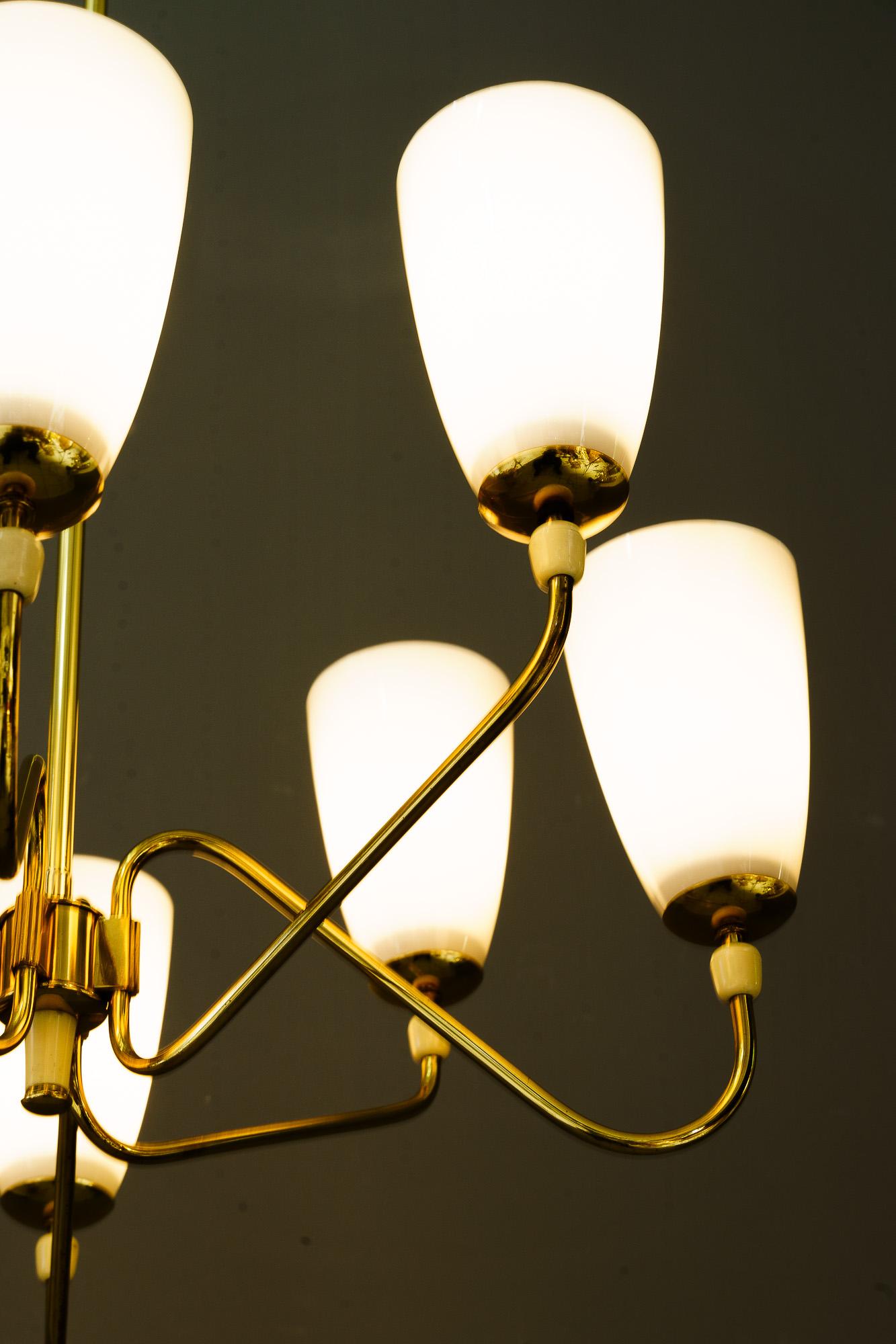Lampadario a 8 luci Rupert Nikoll Vienna 1960 circa in vendita 9