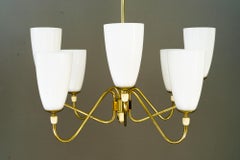 Lampadario a 8 luci Rupert Nikoll Vienna 1960 circa