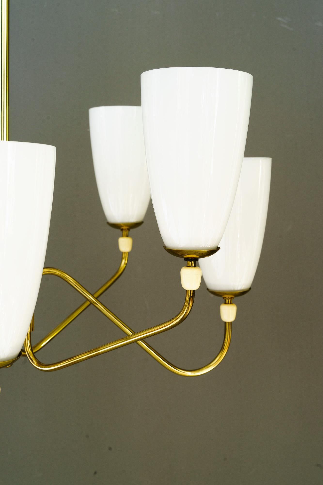 Lampadario a 8 luci Rupert Nikoll Vienna 1960 circa In condizioni buone in vendita a Wien, AT