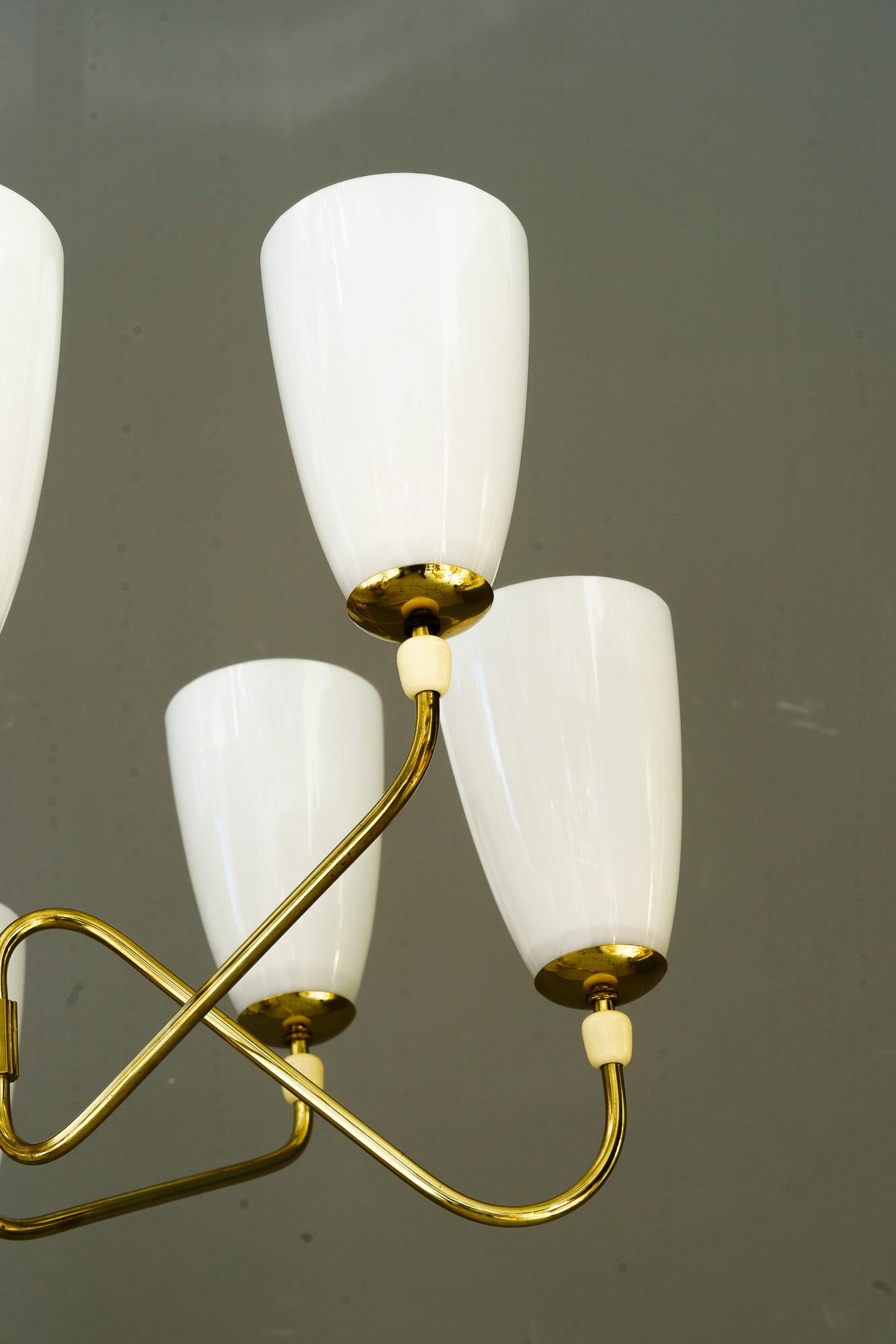 Lampadario a 8 luci Rupert Nikoll Vienna 1960 circa in vendita 2