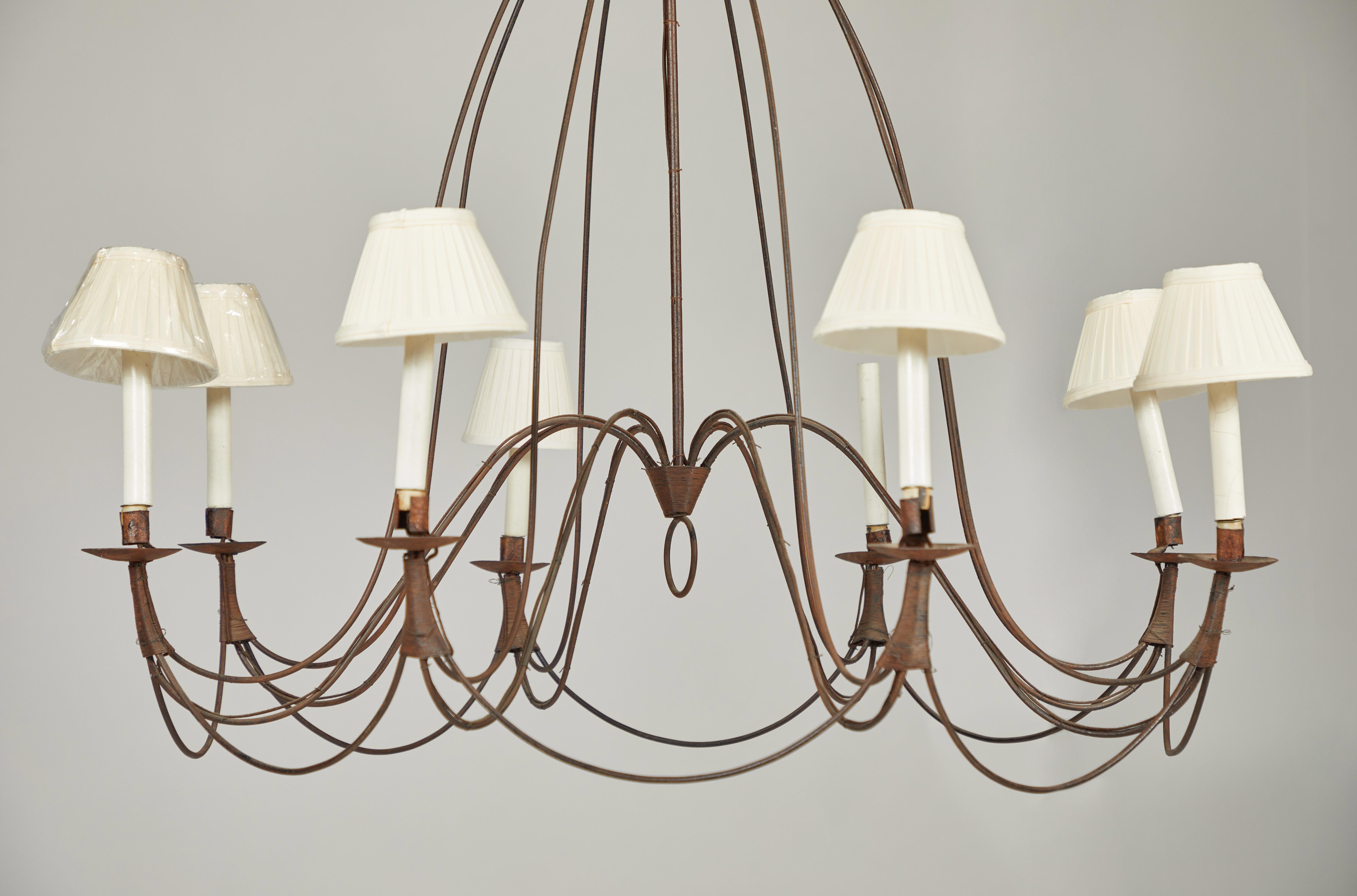 8 Light Rustic French Chandelier 1