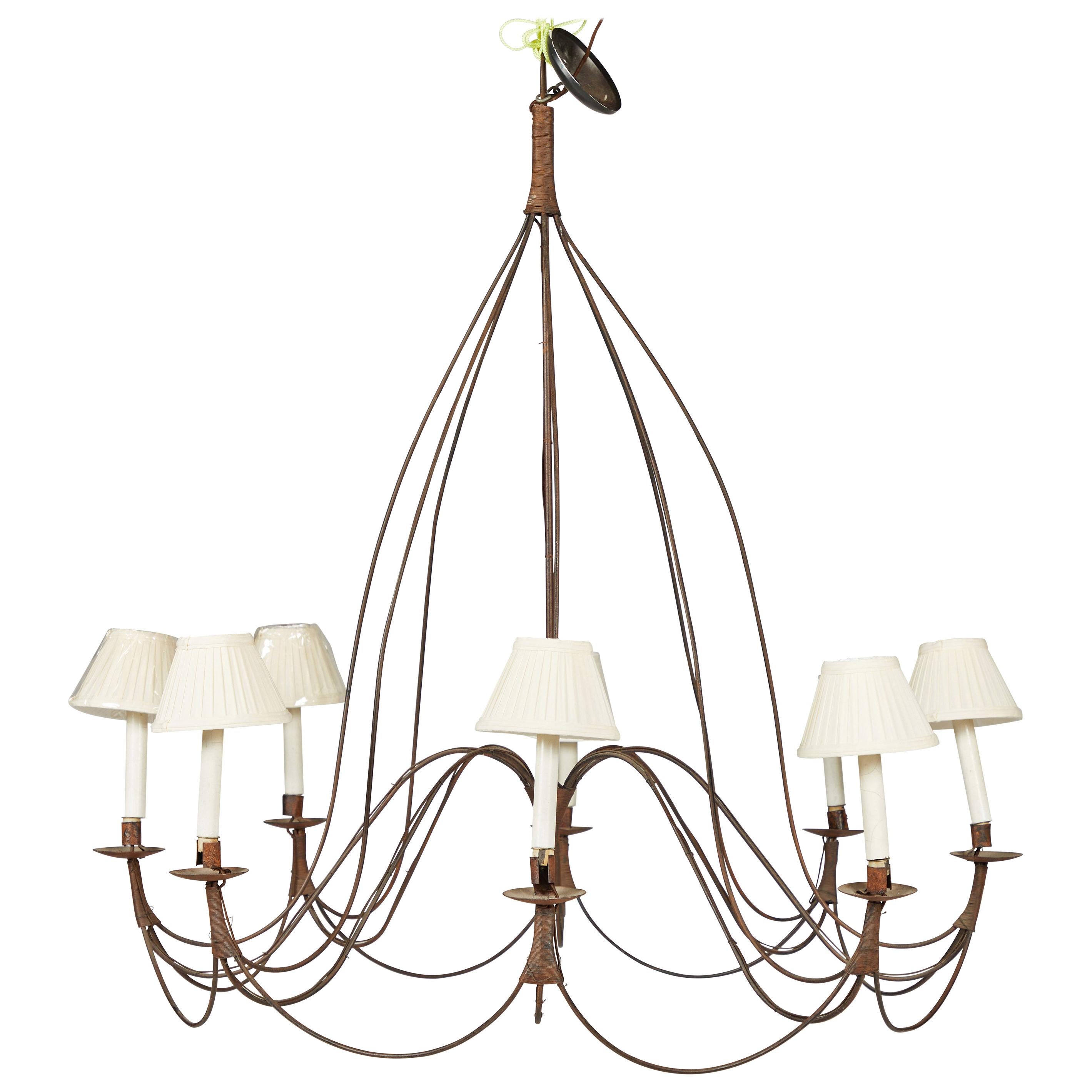 8 Light Rustic French Chandelier