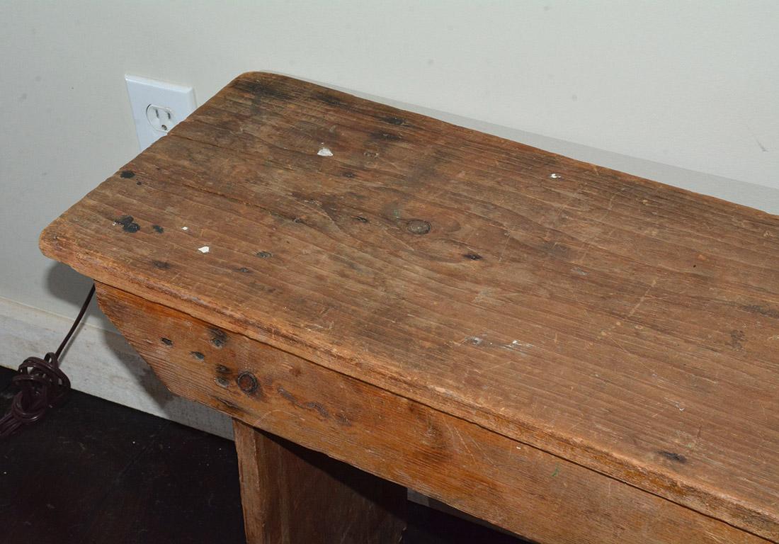 19th Century Rustic American Country Bench For Sale