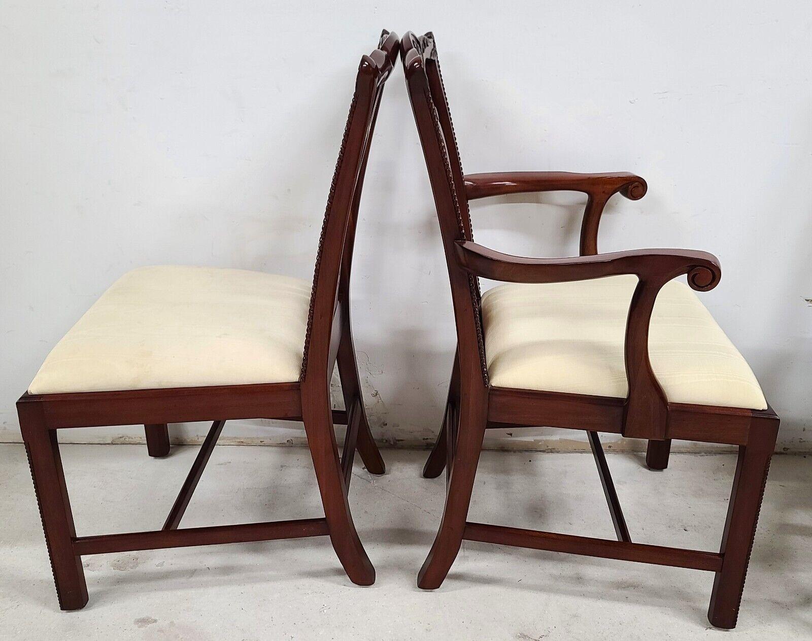 Mahogany Chippendale Dining Chairs by Maitland Smith For Sale 3