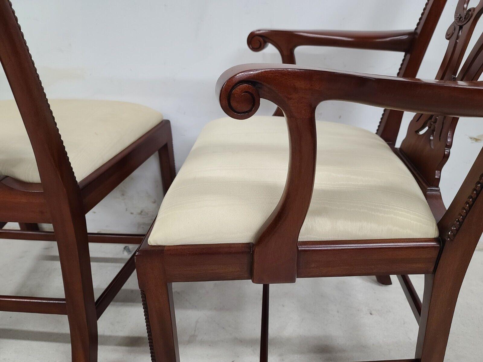 Mahogany Chippendale Dining Chairs by Maitland Smith For Sale 5