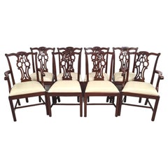 Vintage Mahogany Chippendale Dining Chairs by Maitland Smith