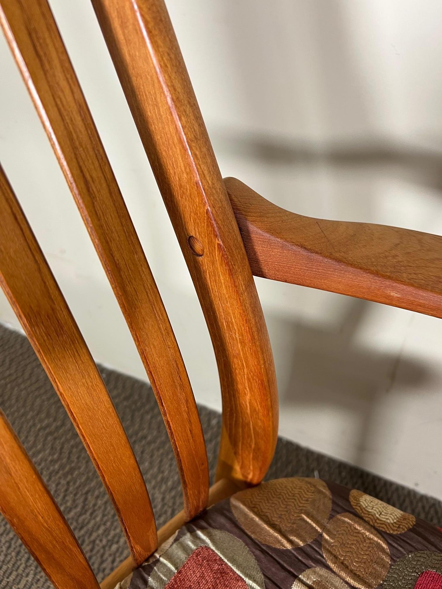 8 Midcentury Danish Modern Teak Dining Chairs by Schou Andersen 2 with Arms 10