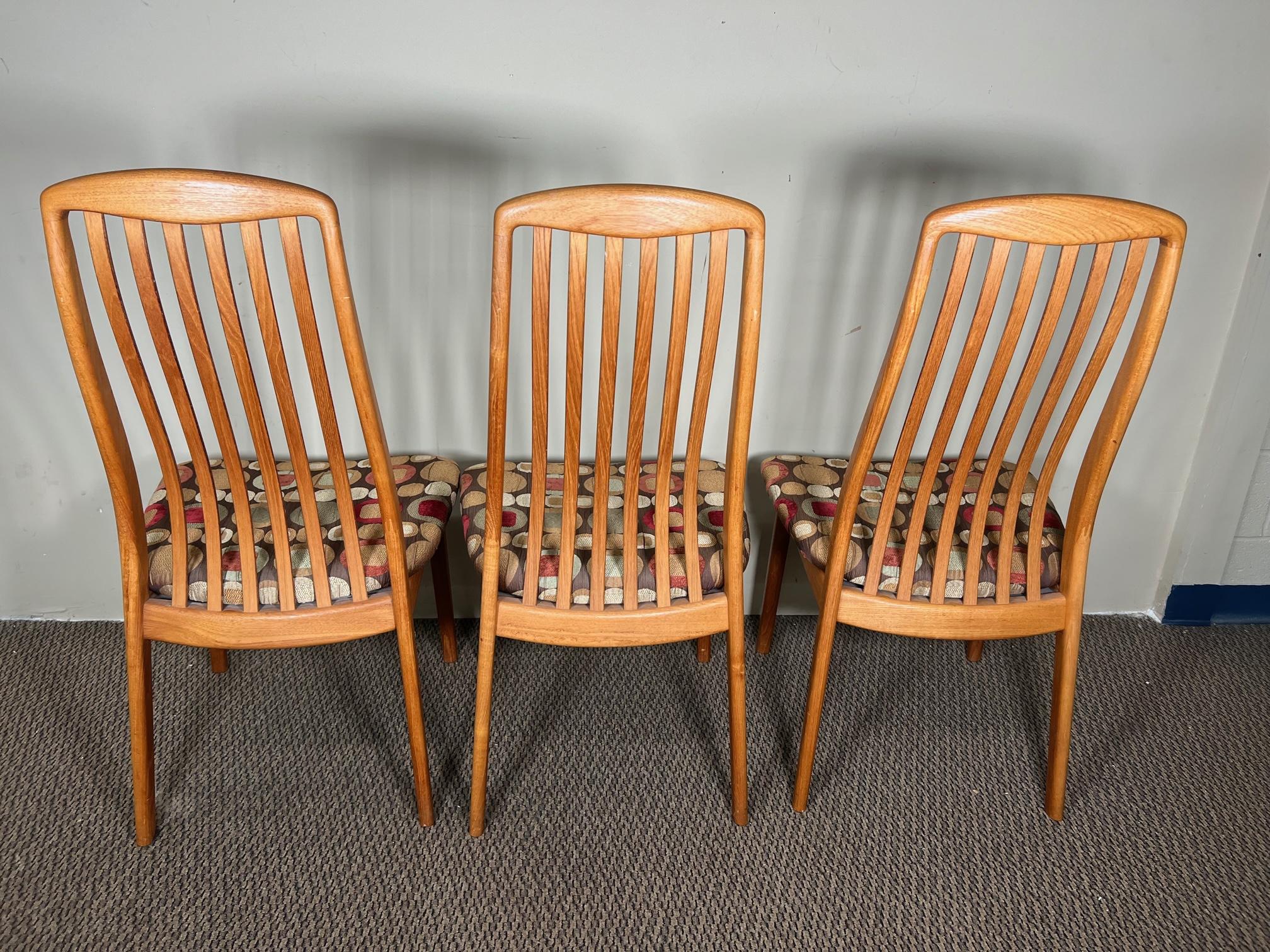 8 Midcentury Danish Modern Teak Dining Chairs by Schou Andersen 2 with Arms In Good Condition In Atlanta, GA