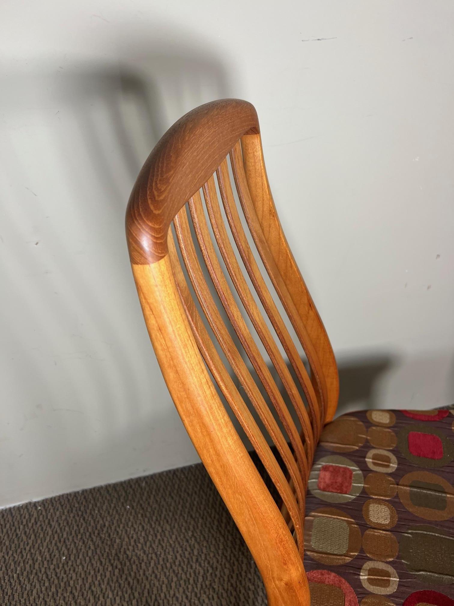8 Midcentury Danish Modern Teak Dining Chairs by Schou Andersen 2 with Arms 1