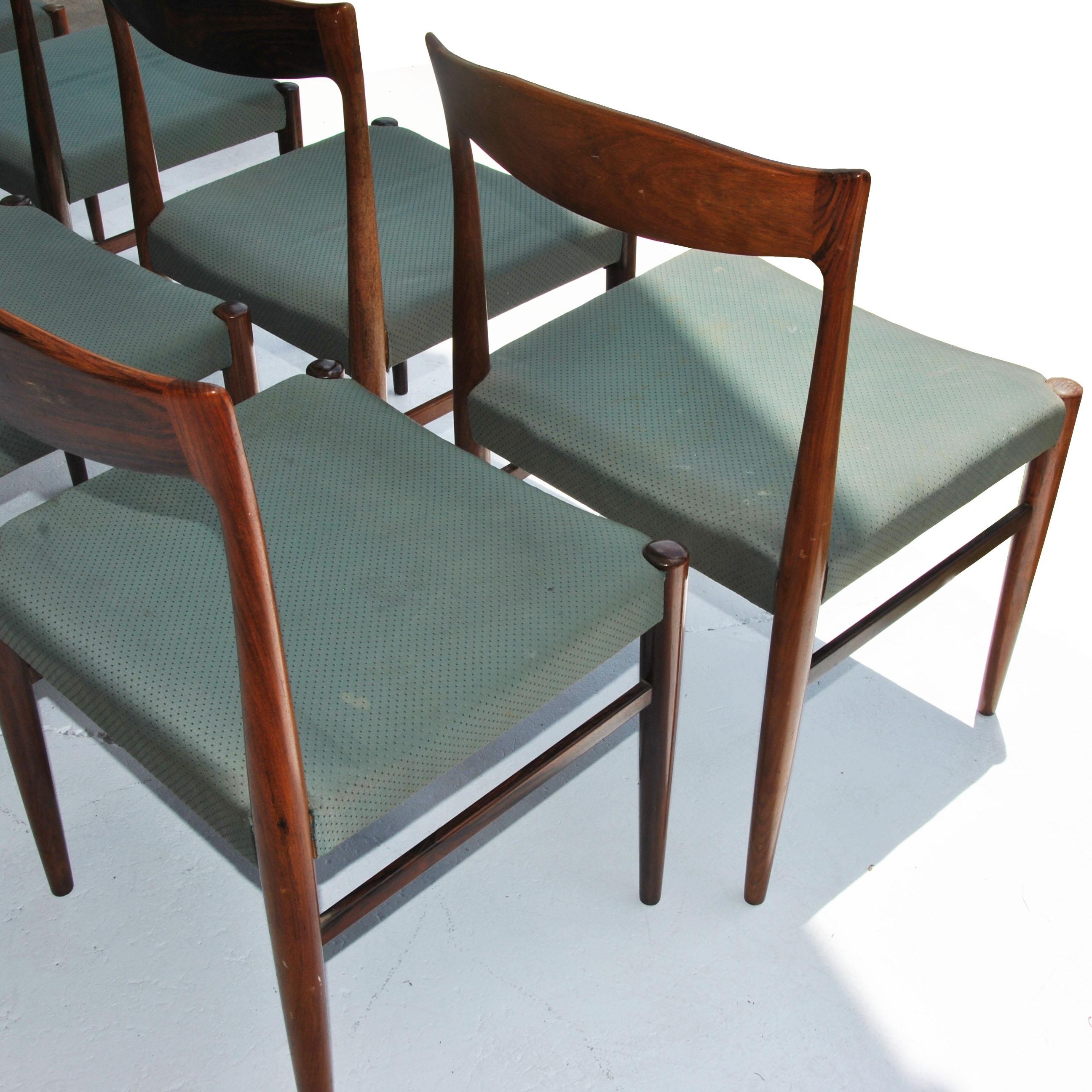 8 Midcentury Rosewood Dining Chairs by Erling Torvits for Sorø Stolefabrik 3