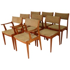 8 Midcentury Scandinavia Woodworks Co. Chaises à manger en teck