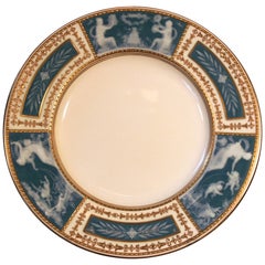 Antique 8 Minton Pate-sur-pate Blue Plates for Tiffany, by Artist Albion Birks