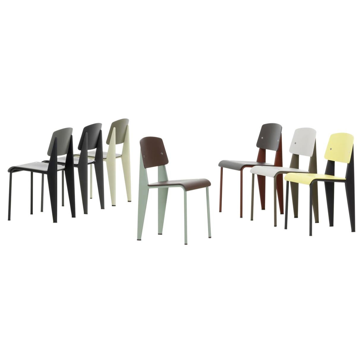 8 Mixed Vitra Standard SP Chairs For Sale