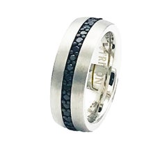 Saphir noir Bracelet en carbure de tungstène 8mm Triton TC.850/925