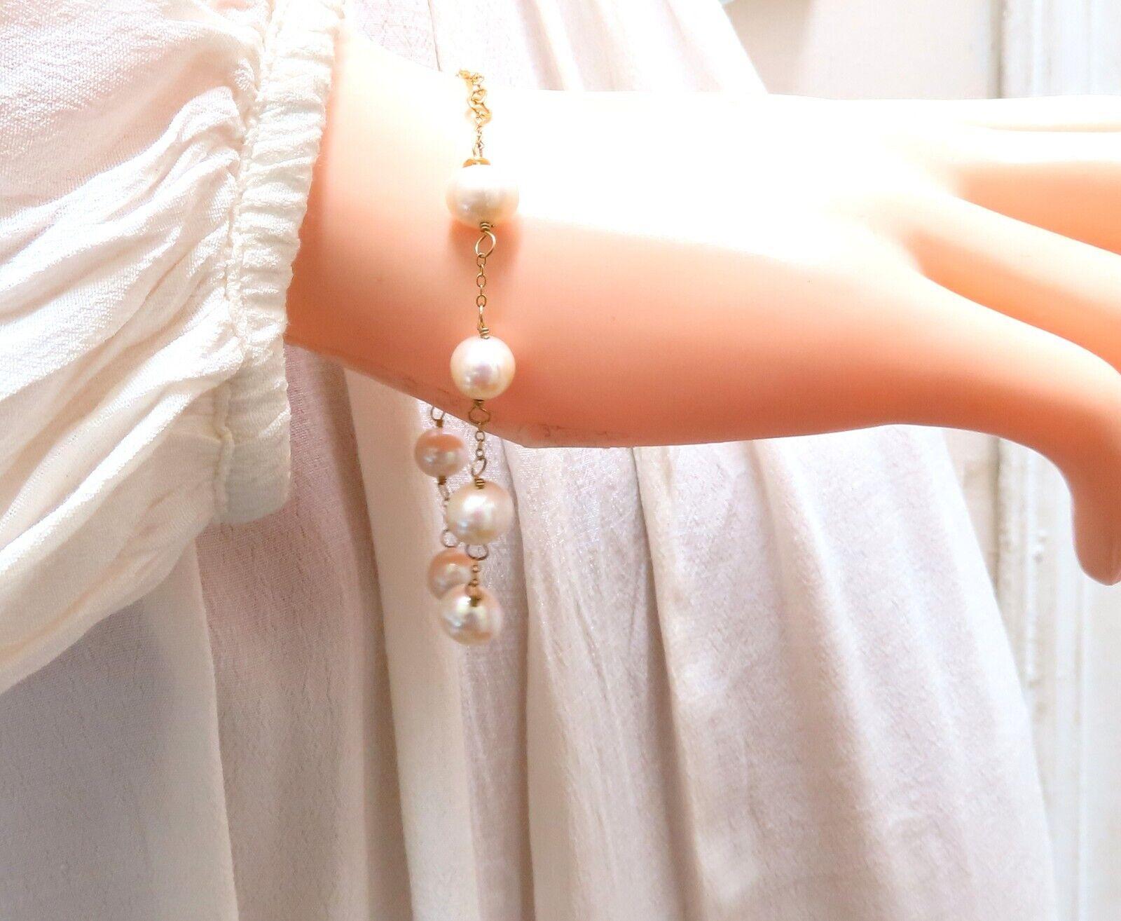 Bracelet en argent avec perles d'eau douce Unisexe en vente