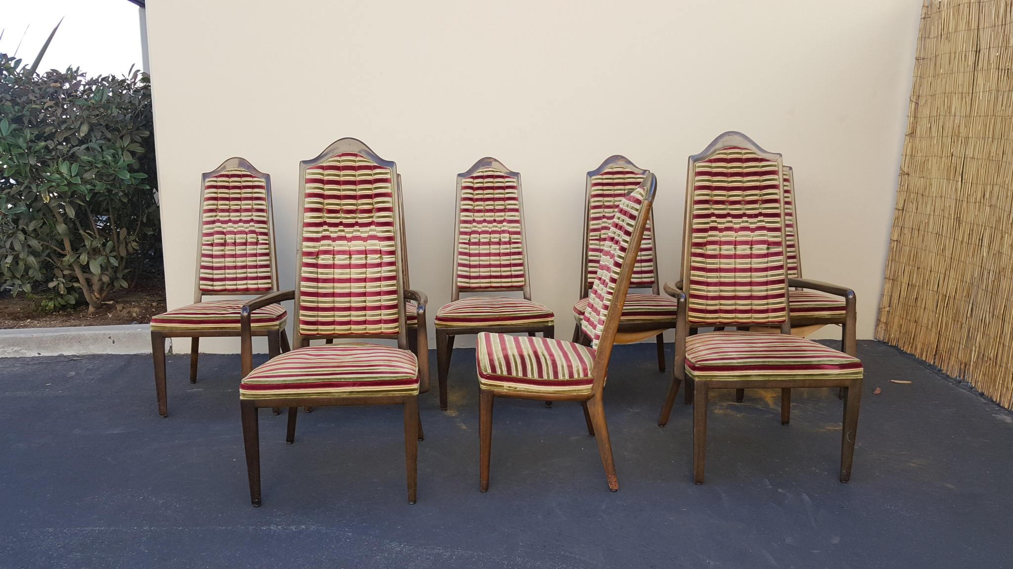 8 Monteverdi Young Dining Chairs by Maurice Bailey, Mid-Century Modern, 1960s  For Sale 10