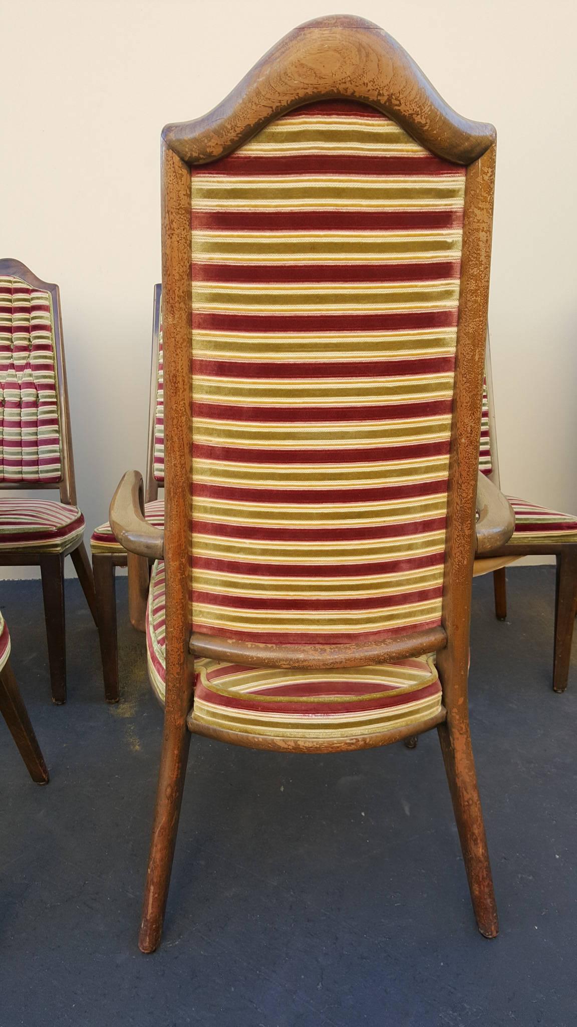 8 Monteverdi Young Dining Chairs by Maurice Bailey, Mid-Century Modern, 1960s For Sale 11