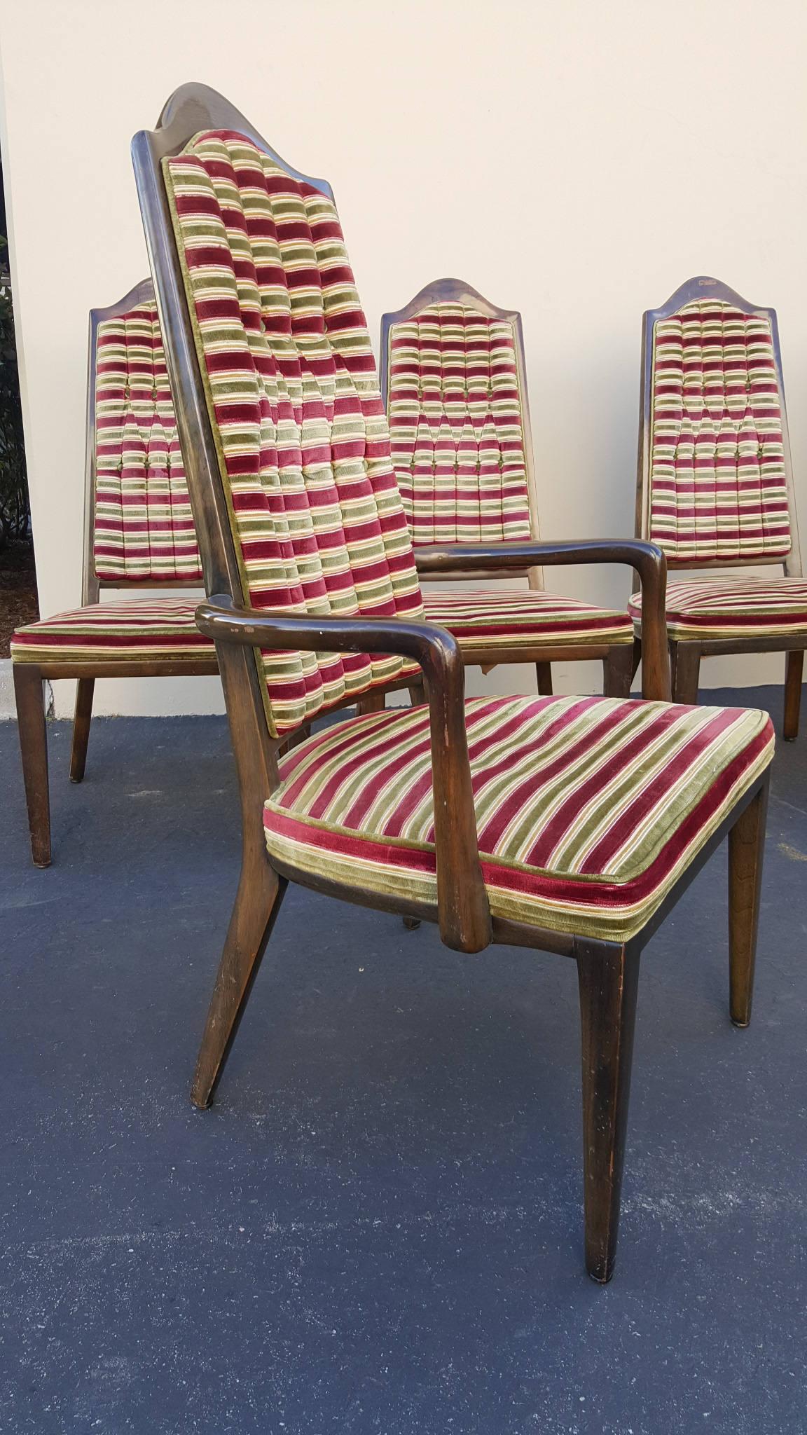 American 8 Monteverdi Young Dining Chairs by Maurice Bailey, Mid-Century Modern, 1960s  For Sale