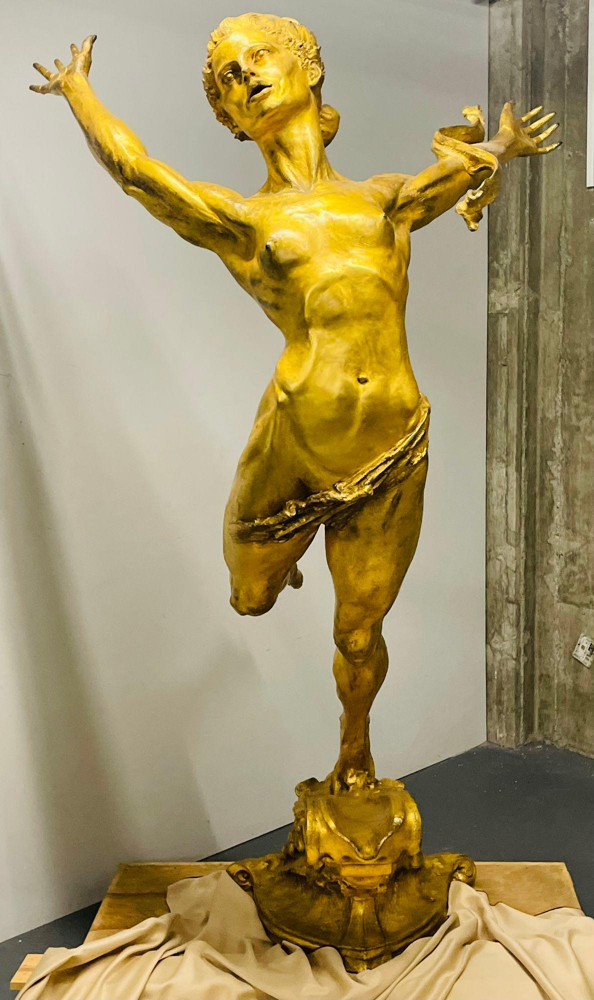 Américain Greg Wyatt, sculpture moderne en bronze massif, Jeux olympiques de 1996, femmes athlètes en vente