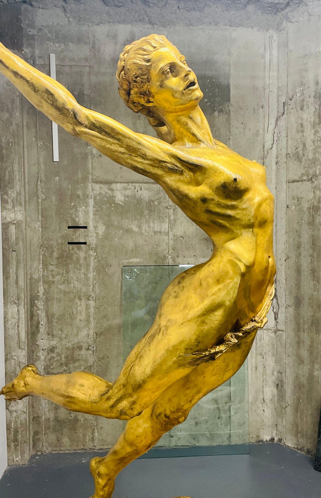 Greg Wyatt, sculpture moderne en bronze massif, Jeux olympiques de 1996, femmes athlètes Bon état - En vente à Stamford, CT