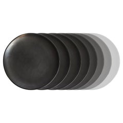 8 Oaxakanische Dessertteller aus schwarzer Ton, 20cm, handgefertigtes Tafelgeschirr Barro Oaxaca