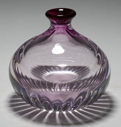 Eva Englund for Orrefors Pink Sommerso Bud Vase, Scandinavian Modern