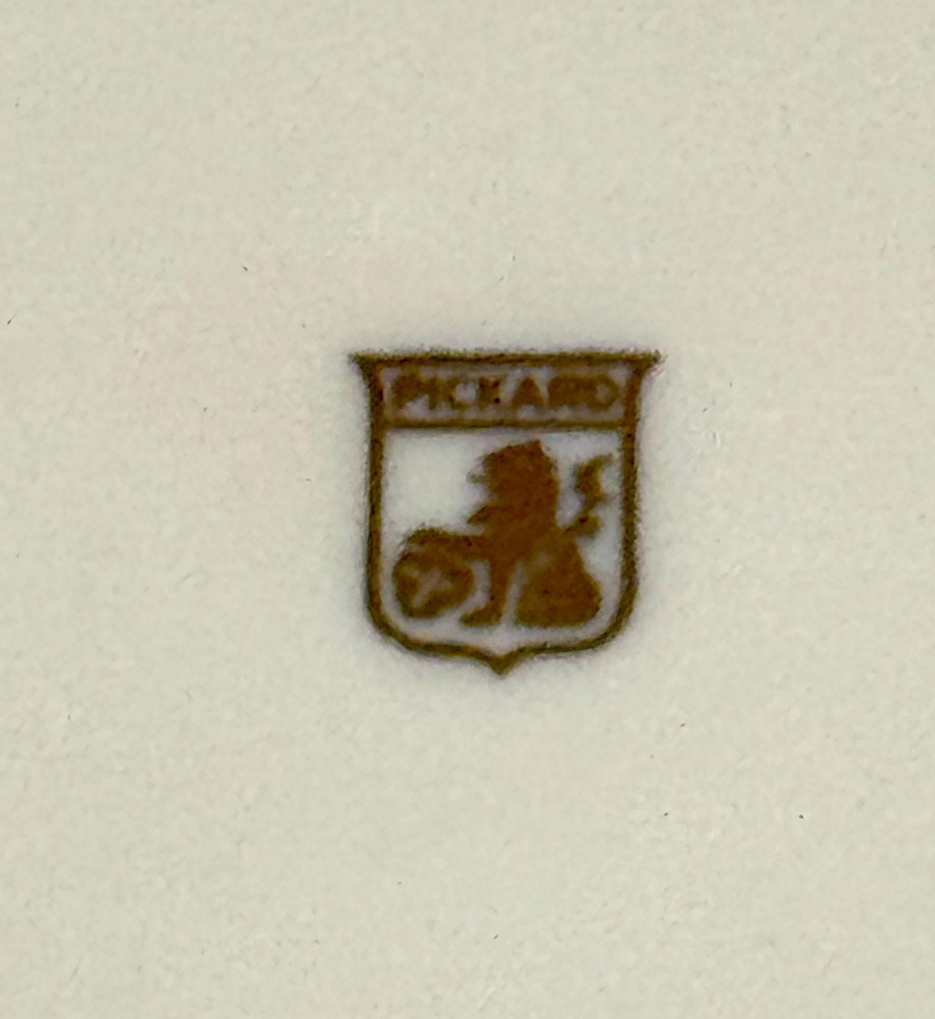 8 Orchid Conservatory Service Plates Painted and Signed E. Challinor for Pickard For Sale 12