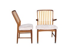 8 Otmar Danish Scandinavian Modern Teak Slat Back Dining Chairs MCM