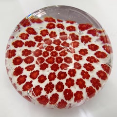 8 Paperweight Millefiori Collection in Italian Venice Glass Midcentury