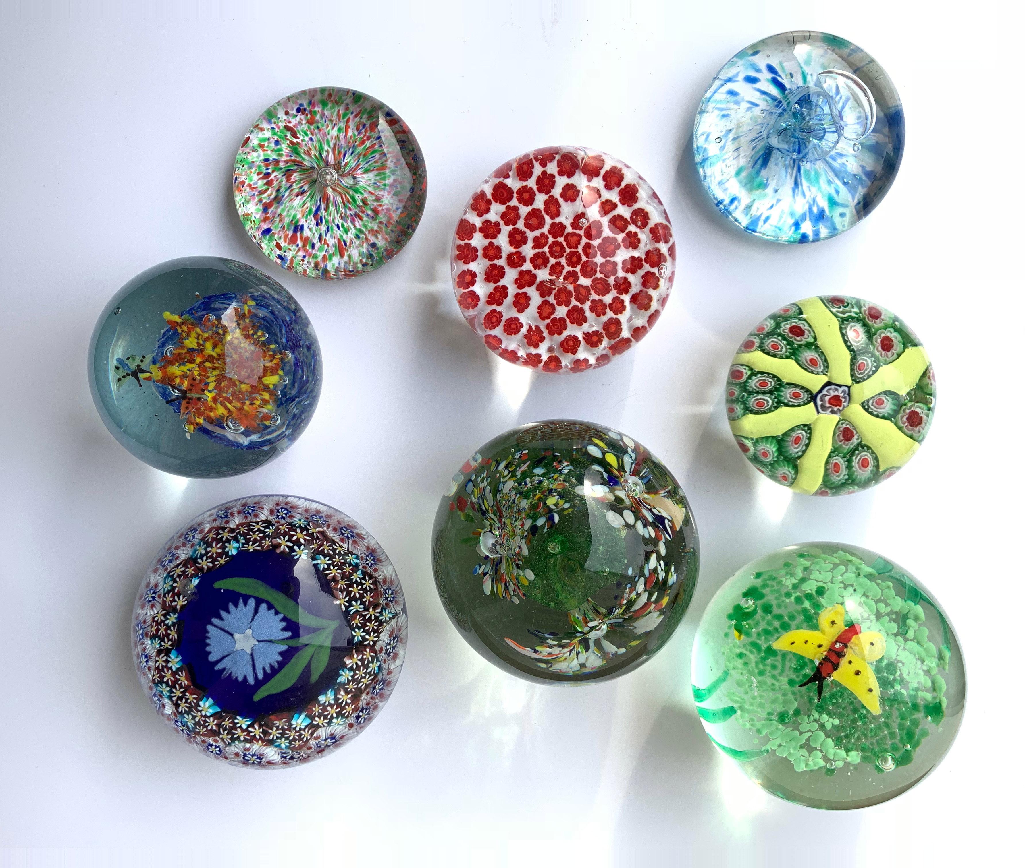 8 Paperweight Millefiori Collection in Italian Venice Glass Midcentury 15