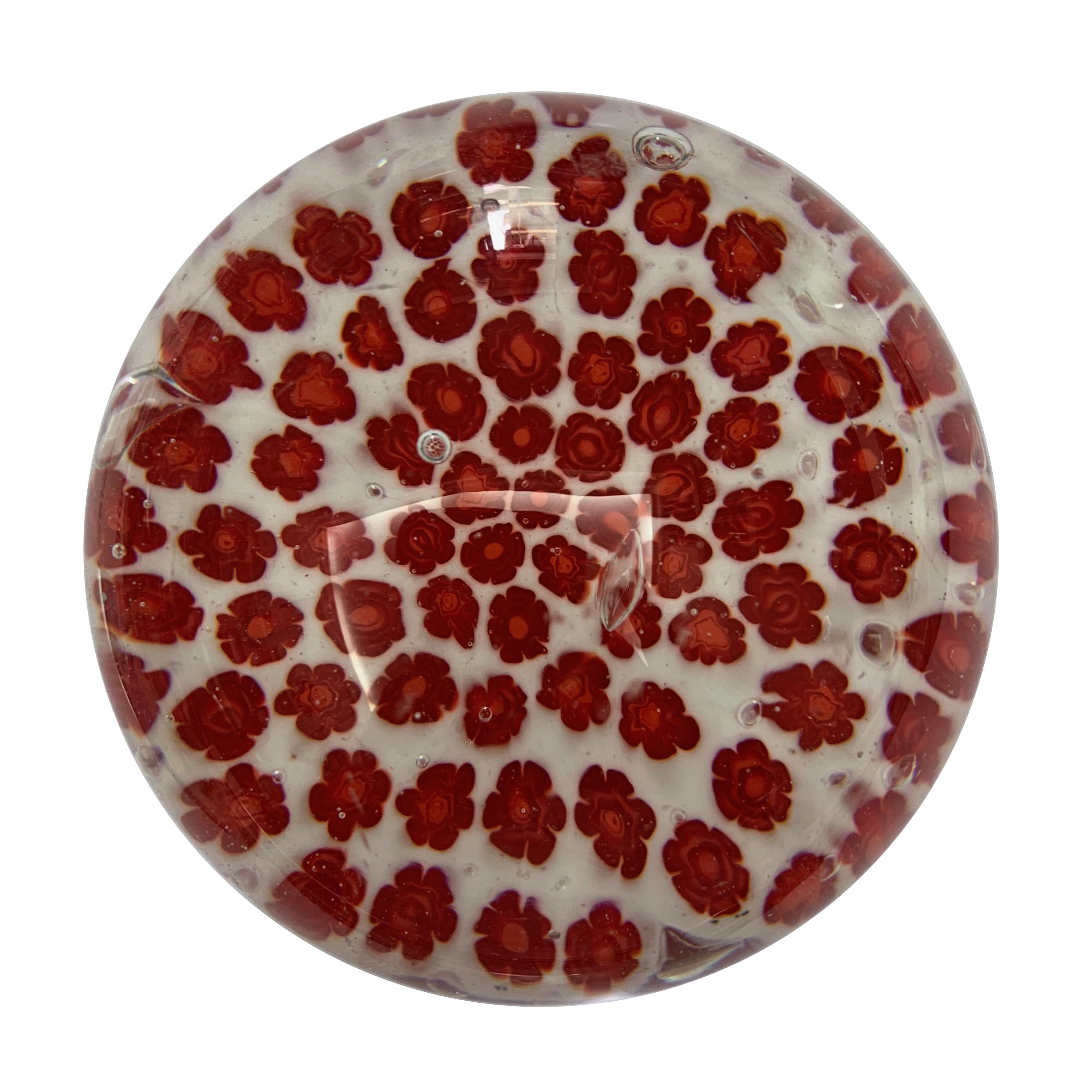 20th Century 8 Paperweight Millefiori Collection in Italian Venice Glass Midcentury