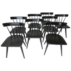 8 Paul McCobb Planner Group Spindle Back Dining Chairs