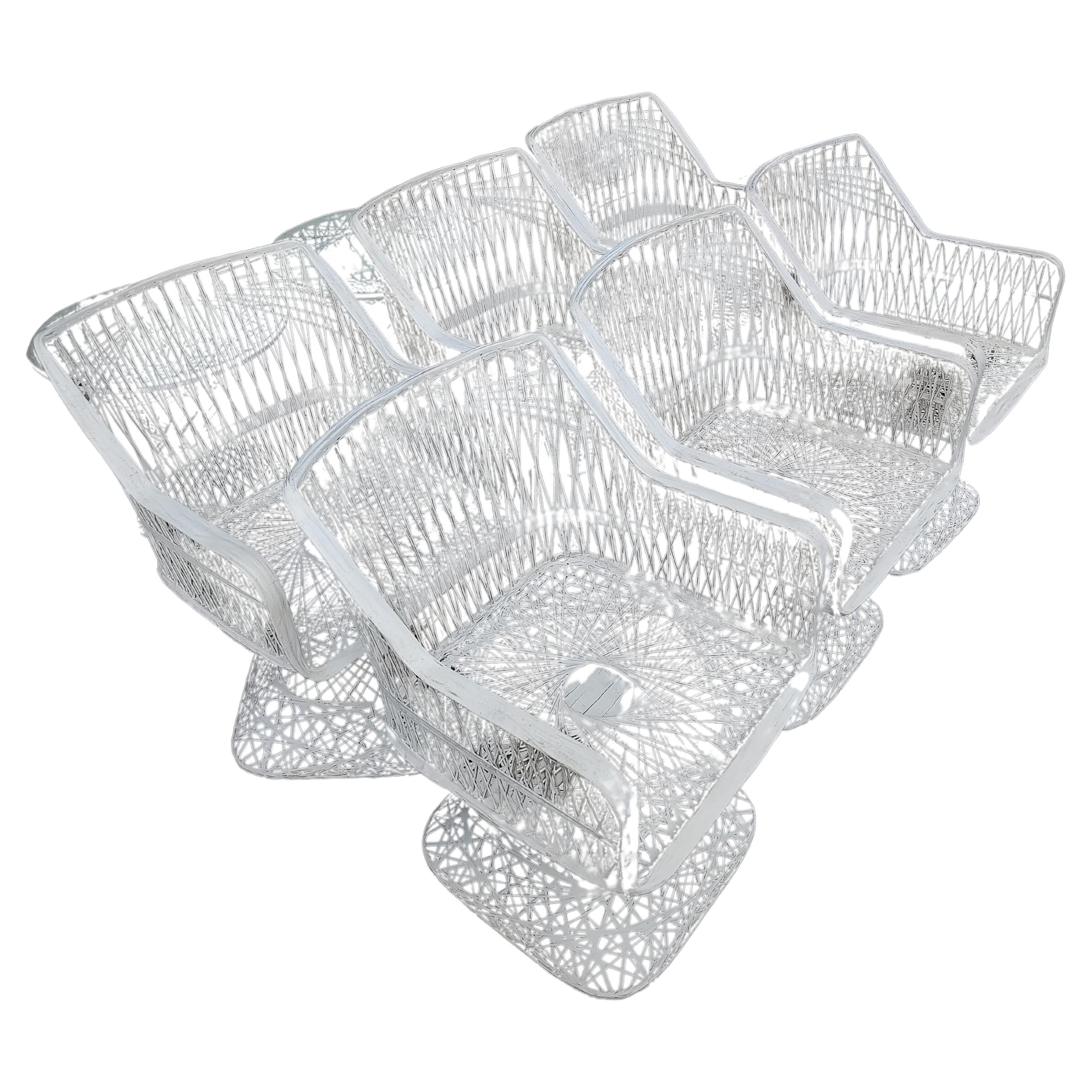 Juego de comedor escultural de fibra de vidrio hilada, 8 piezas, moderno de mediados de siglo, de Russell Woodard en venta 3