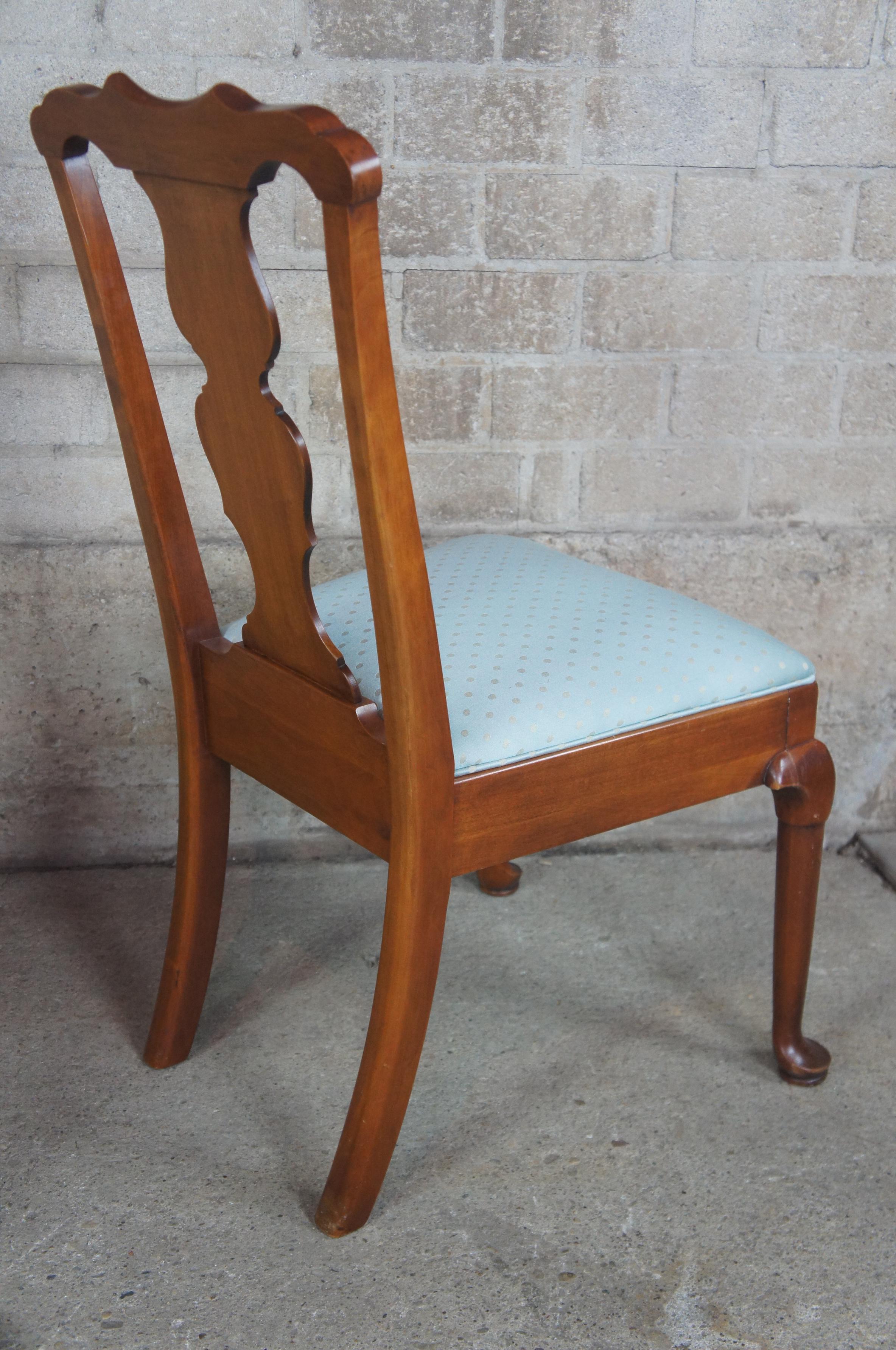 Upholstery 8 Pennsylvania House Solid Cherry Queen Anne Dining Chairs