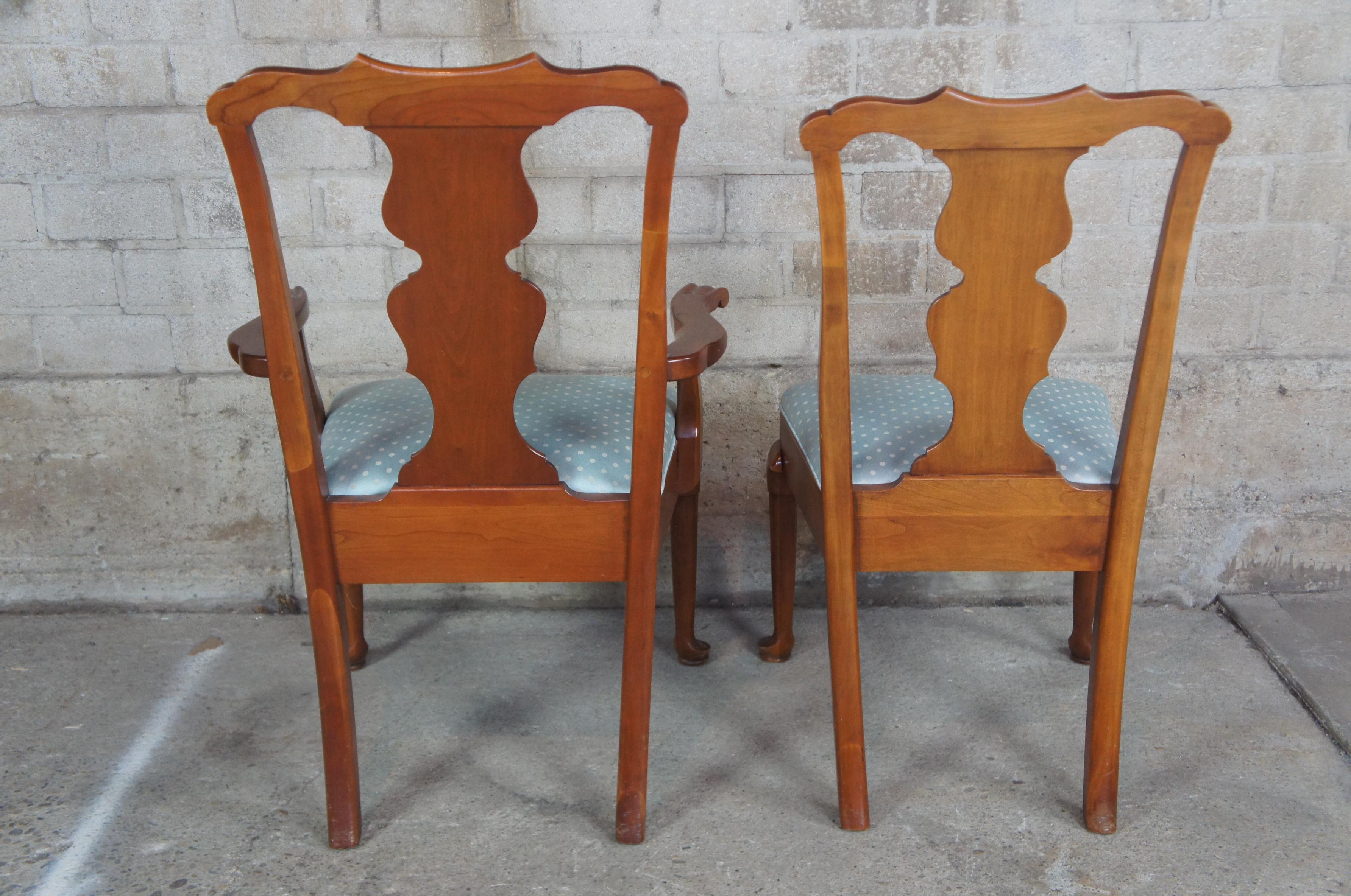 8 Pennsylvania House Solid Cherry Queen Anne Dining Chairs 2