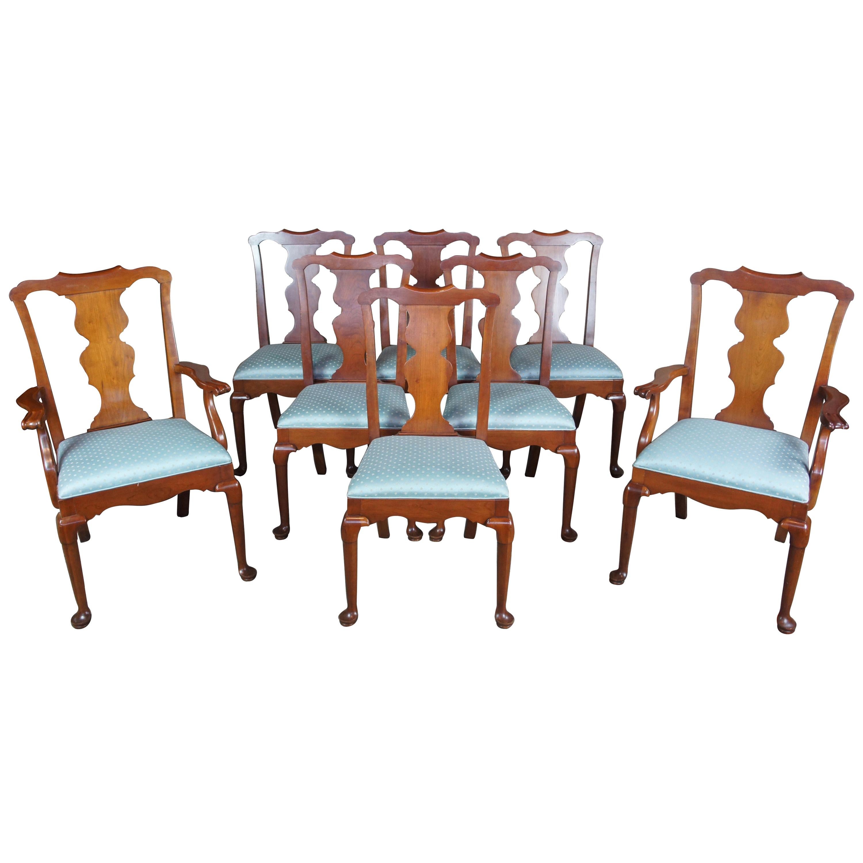 8 Pennsylvania House Solid Cherry Queen Anne Dining Chairs