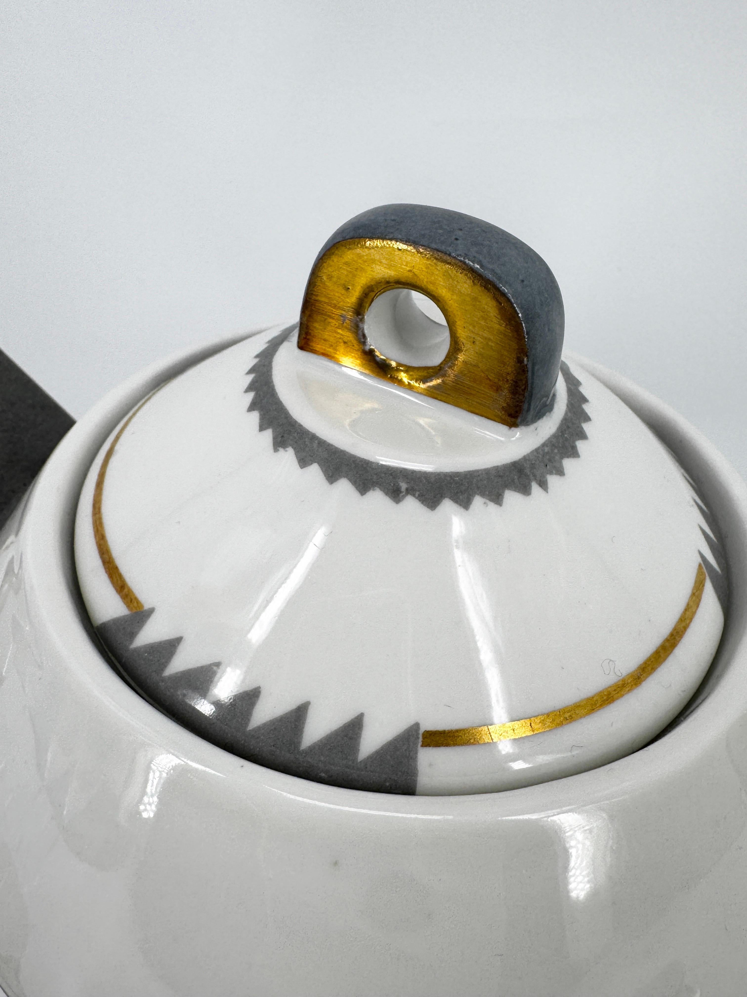 Juego de té modernista para 7 personas Theodore Haviland Le Tanneur Porcelana de Limoges 1929 en venta 7