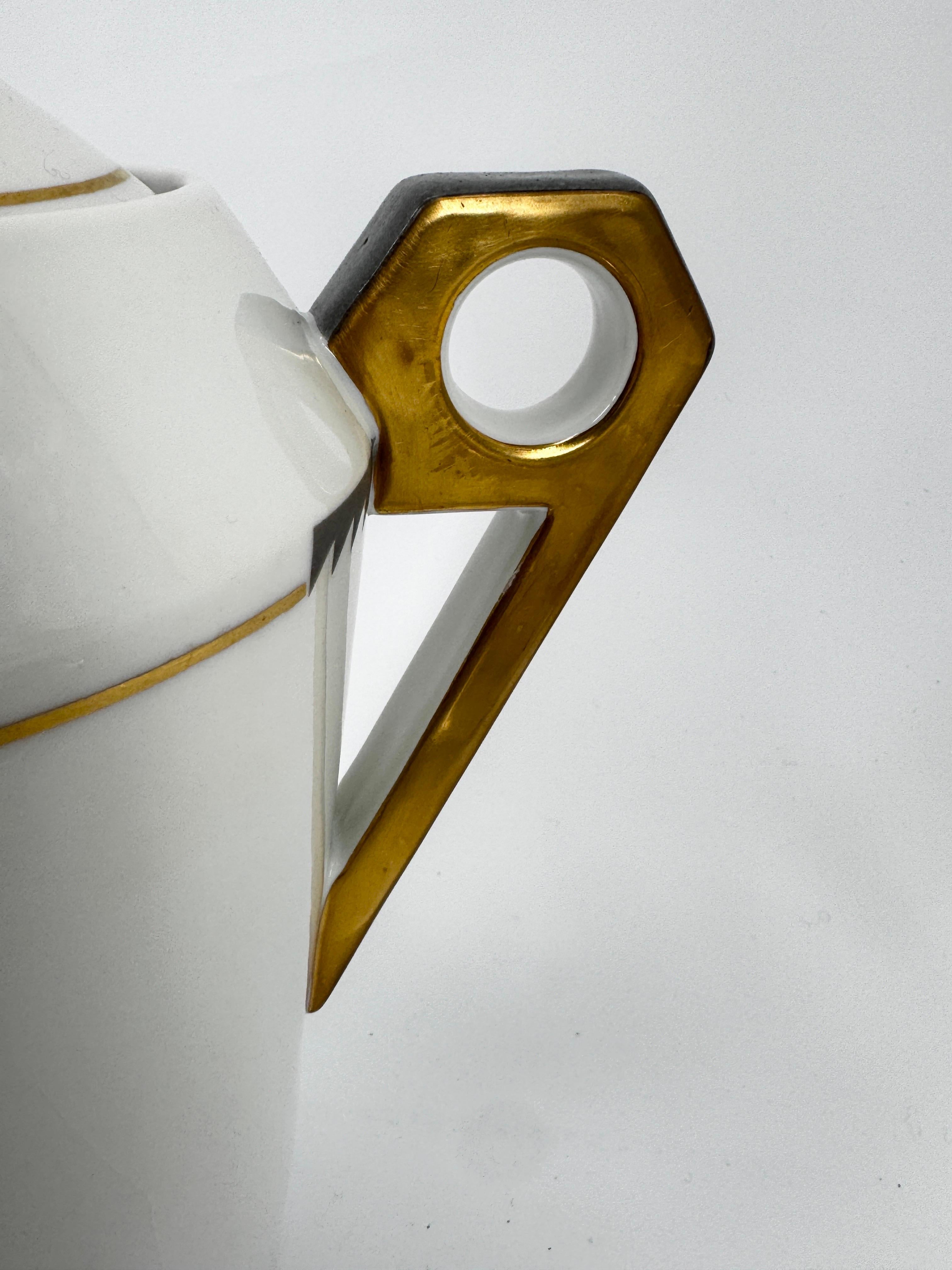 Juego de té modernista para 7 personas Theodore Haviland Le Tanneur Porcelana de Limoges 1929 en venta 9
